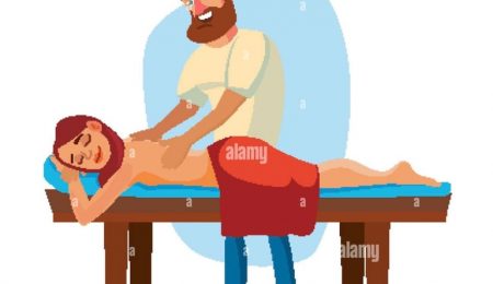 Professional male offering massage