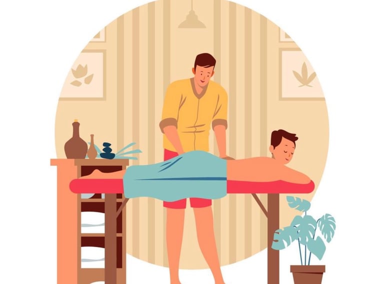 Professional male holistic massage therapist