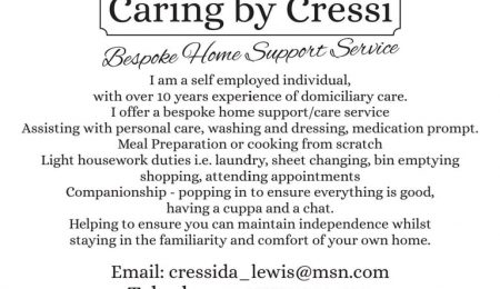 Domiciliary carer 15+ years experience - Live in service available